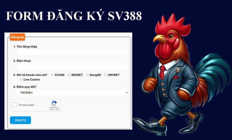 Đăng ký tài khoản đá gà online tại SV388 từ A-Z